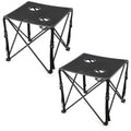 ARROWHEAD OUTDOOR 2-Pack 26    (66cm) Portable Camping Folding Table, 2 Cup Holders, Square, Carrying Case, Steel Frame, High-Gr
