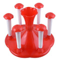 Loyelprod Fancy Plastic Table Glass Stand & Spoon Organizer  6 Glass Holder Rack | Multipurpose Kitchen Storage Stand For Glass