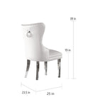 Best Quality Furniture Sc44-48 Side Chairs (Set Of 2), White