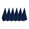 DII Basic Solid Dishtowel Collection Cotton Flat Woven, Small Set, 18x28, Nautical Blue, 6 Piece