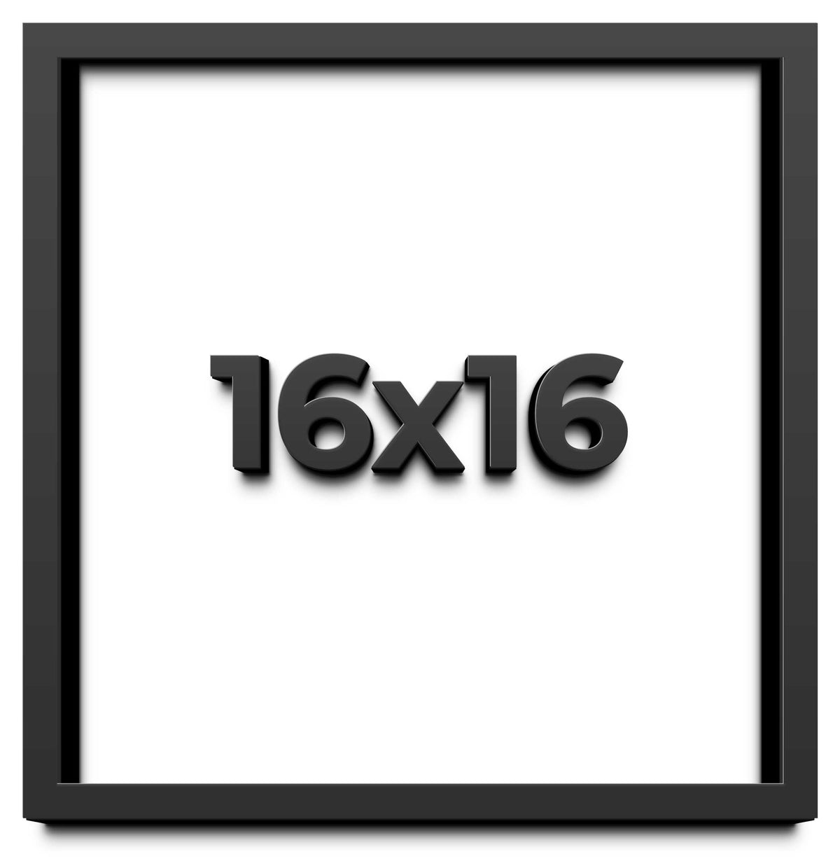 16x16 Shadow Box Frame Black | 1 Inch Deep Solid Wood Shadowbox Display Frame | UV Resistant Acrylic Plexiglass, Acid Free Backi