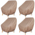 Ultcover Waterproof Patio Chair Cover 4 Pack - Outdoor Lounge Deep Seat Single Lawn Chair Cover Fits Up To 28W X 34D X 32H Inche