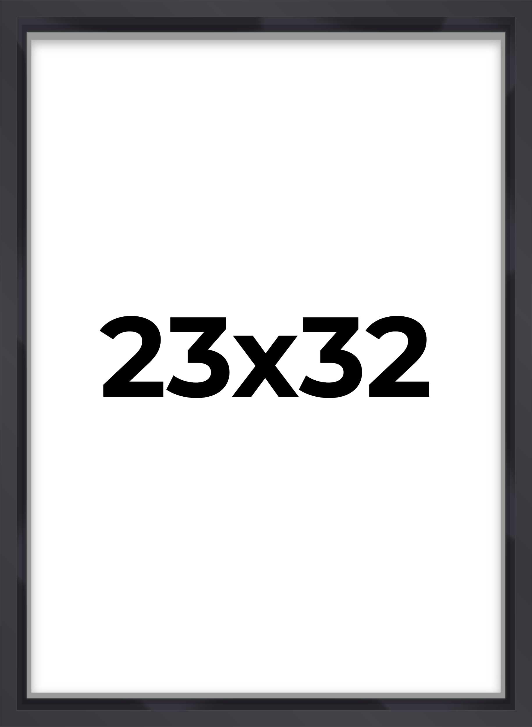 23x32 Shadow Box Frame Contemporary Black | 1'' Depth of Usable Space| Interior Size 23x32 or 32x23 Inches| UV Resistant Acrylic