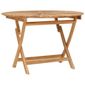vidaXL Folding Garden Table Natural  43.31 x 29.53 in Solid Teak Wood