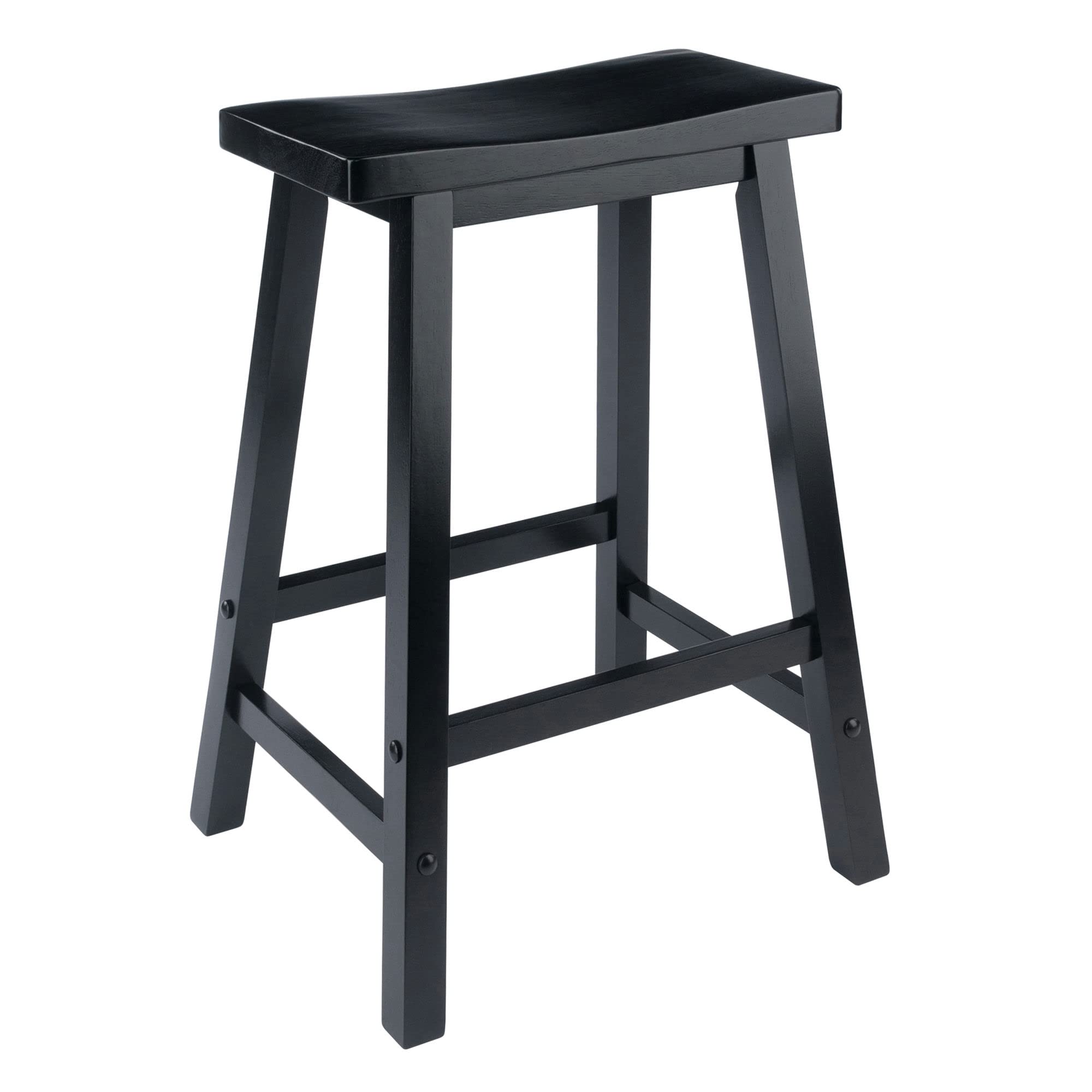Saddle Seat 24 Black Stool, Single, RTA