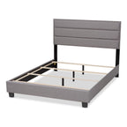 Baxton Studio Ansa Modern and Contemporary Grey Fabric Upholstered Full Size Bed