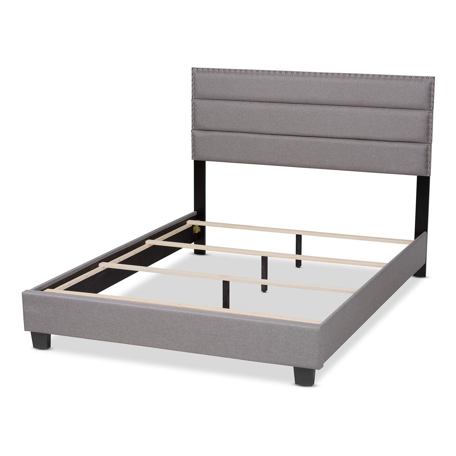 Baxton Studio Ansa Modern and Contemporary Grey Fabric Upholstered Full Size Bed