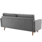 Modway Eei-3764-Gry Valour Performance Velvet Sofa, Gray