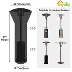 Easy-Going Patio Heater Cover With Zipper And Storage Bag, Waterproof Outdoor Heater Cover Dustproof, Uv-Resisant, Wind-Resistant (89'H X 33'D X 19'B, Black)
