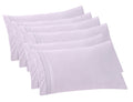 Elegant Comfort 6-Pack Solid Pillowcases 1500 Thread Count Egyptian Quality - Easy Care, Smooth Weave, Wrinkle And Stain Resistant, Easy Slip-On, 6-Piece Set, King Pillowcase, Lilac