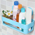 Toriox Plastic Inter Design Bathroom Kitchen Organize Shelf Rack Shower Corner Caddy Basket with Wall Mounted Suction Cup