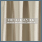 Elrene Home Fashions Colette Faux-Silk Blackout Window Curtain, 52 In X 108 In (1 Panel), Ivory