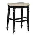 Marino Black Backless Bar Stool