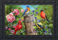 Briarwood Lane Fence Post Birds Spring Doormat Cardinal Bluebird Indoor Outdoor 30' X 18'
