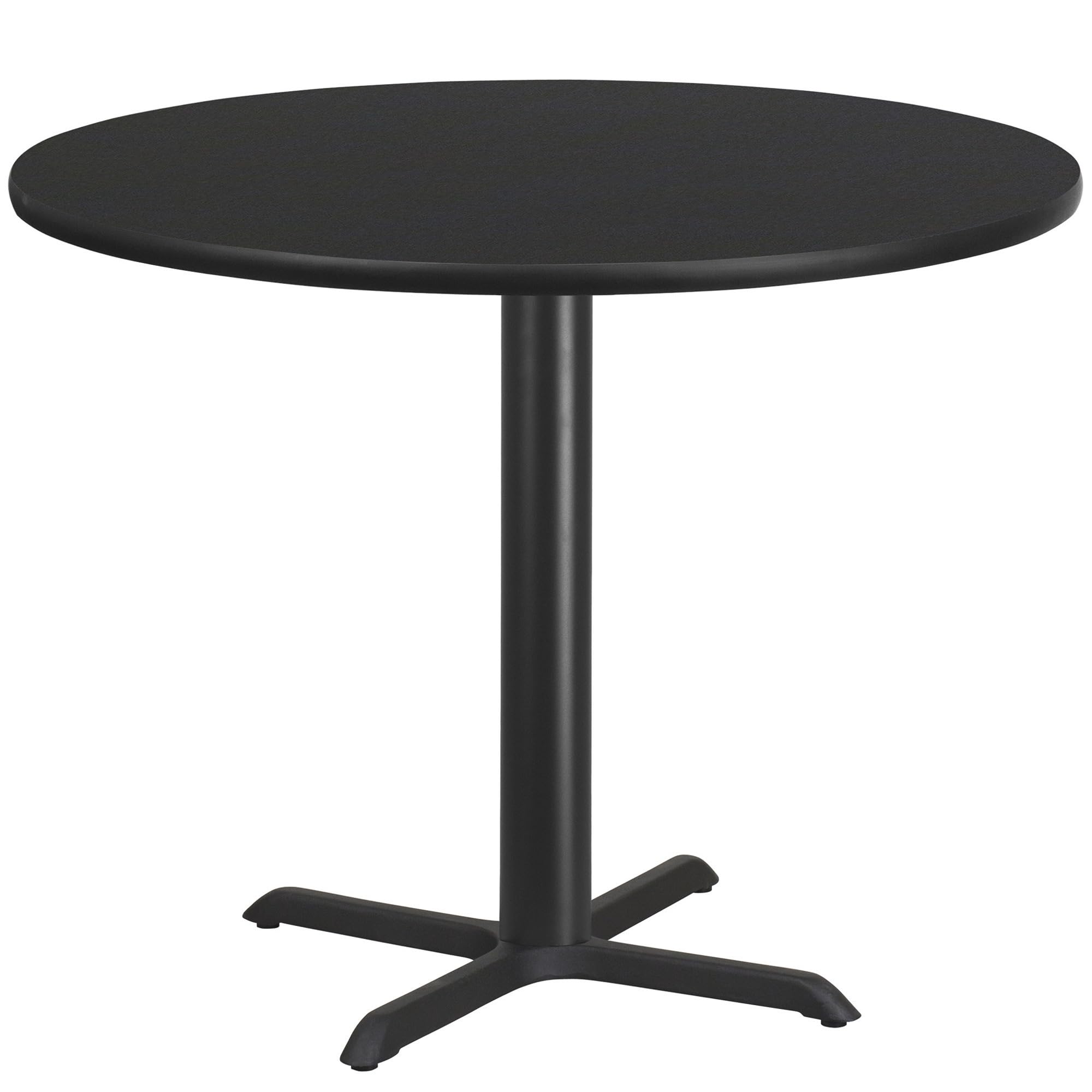 Flash Furniture 42'' Round Walnut Laminate Table Top with 33'' x 33'' Table Height Base
