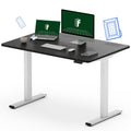 Flexispot En1 Electric Stand Up Desk Workstation 48 X 24 Inches Whole-Piece Desktop Ergonomic Memory Controller Height Adjustable Standing Desk(White Frame + 48' Black Desktop, 2 Packages)
