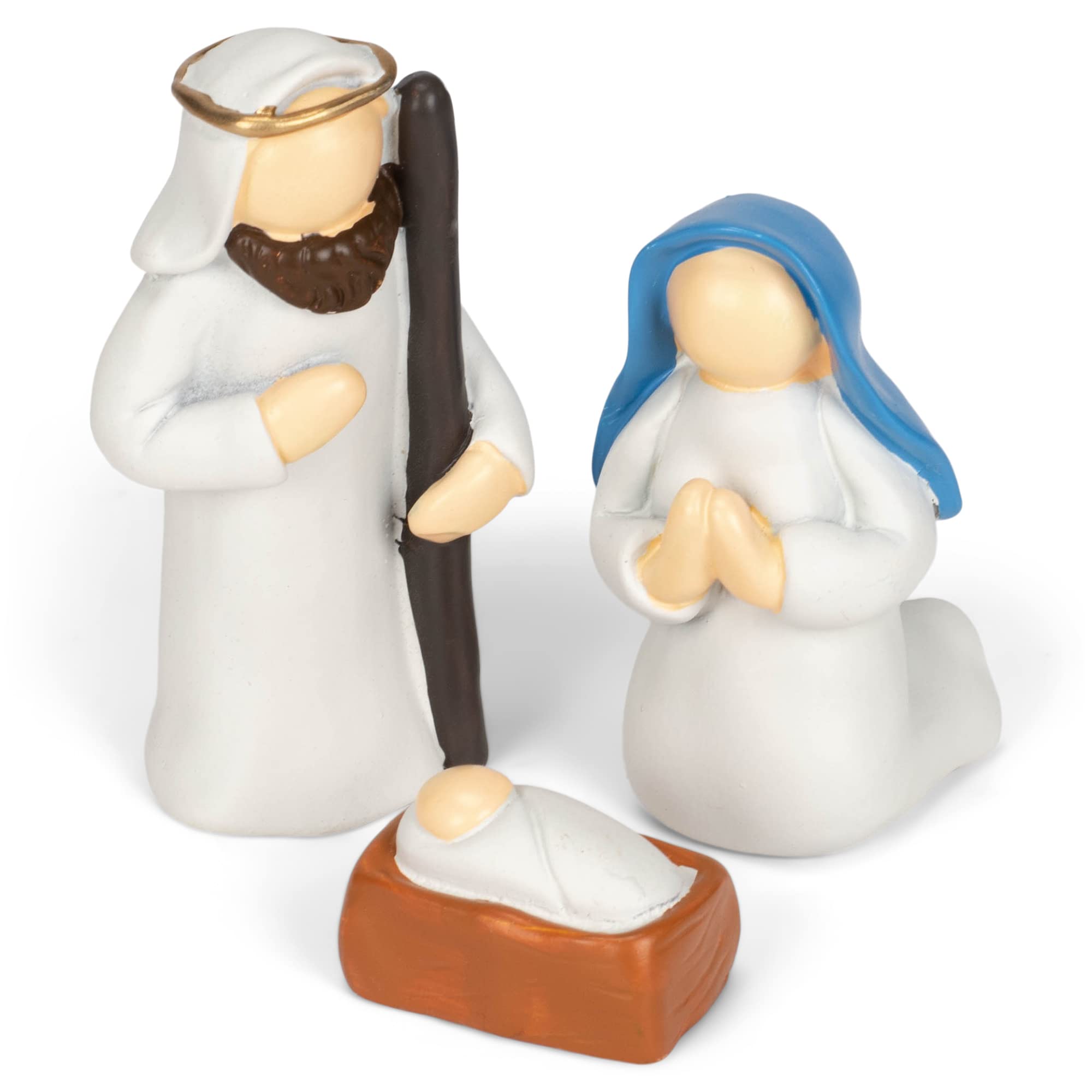 Midwest CBK 3 Scale 3 Piece Minimalist Resin Nativity Figurine Set