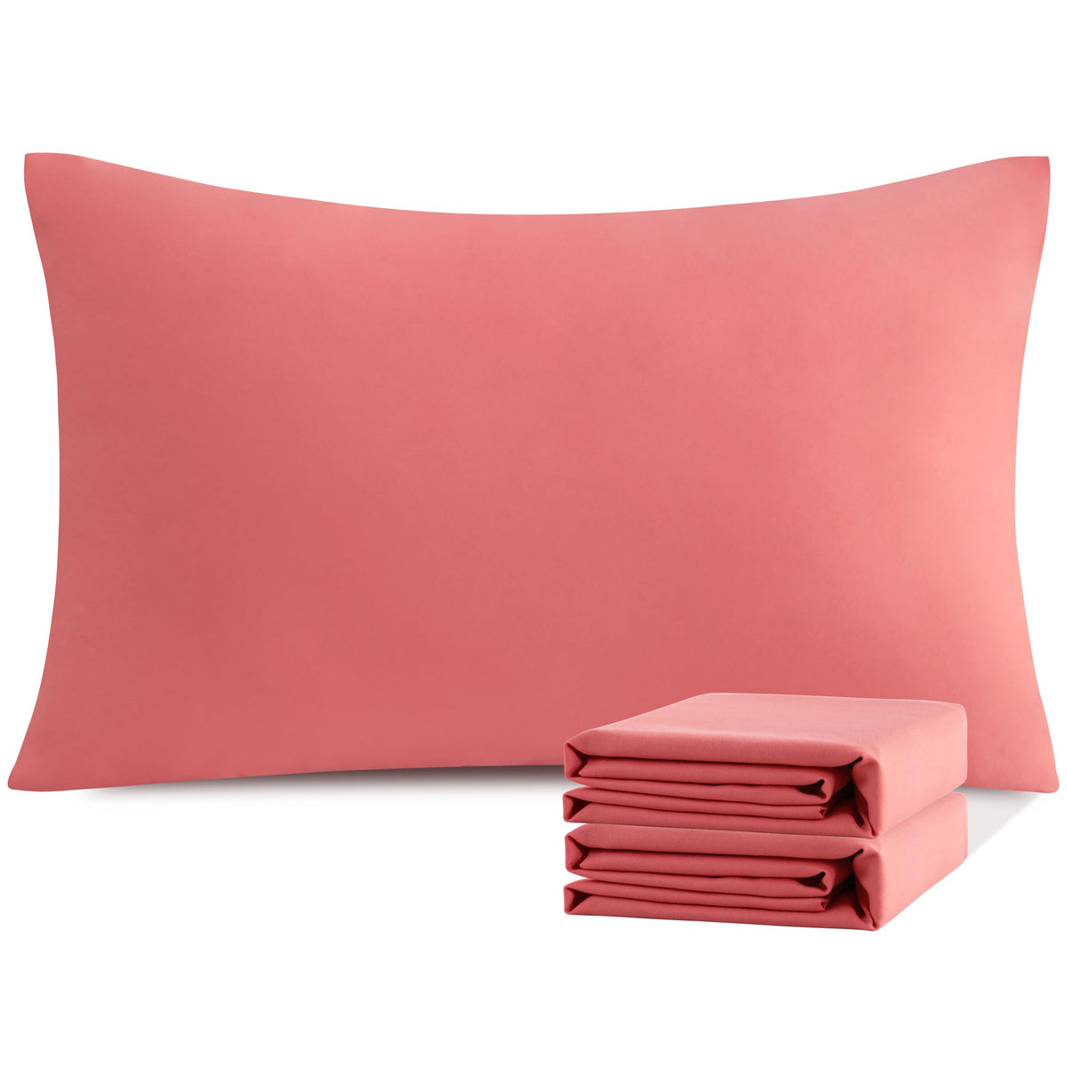 Ntbay 1800 Thread 100% Brushed Microfiber King Pillow Cases Set Of 2, Super Soft And Cozy, Wrinkle, Fade, Stain Resistant With E