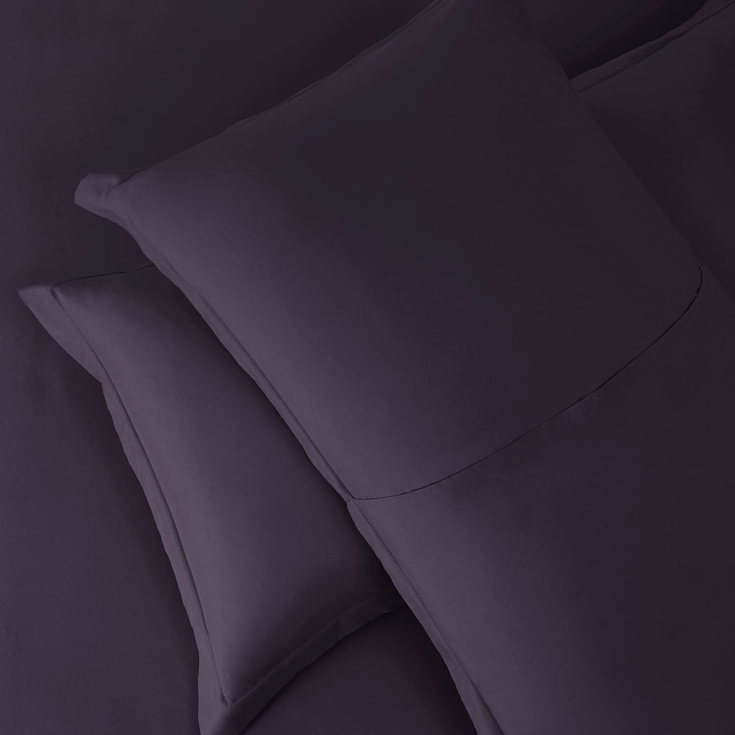 Nestl Twin Duvet Cover Set - Soft Double Brushed Purple Duvet Cover Twin/Twin Xl, 2 Piece, With Button Closure, 1 Duvet Cover 68