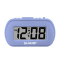 SHARP Digital Alarm Clock - Tactile Plastic Case with Soft Rubberized Finish - Battery Operated - Blue Backlight on Demand - Asc