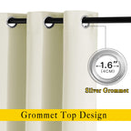 Nicetown Light Block Window Curtains 84' Length - Home Fashion Thermal Insulated Solid Grommet Room Darkening Window Treatments