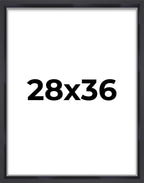 28x36 Shadow Box Frame Contemporary Black | 1'' Depth of Usable Space| Interior Size 28x36 or 36x28 Inches| UV Resistant Acrylic