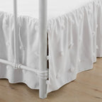Bed Skirt, Bed Skirt Queen Size, Ruffled Bed Skirt with Split Corners, Queen Bed Skirt 18 Inch Drop, Polka Dots Boho Queen Size 