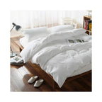 F.Y.Dreams 100% Washed Cotton Duvet Cover For Weighted Blanket 60X80 Inches With 8 Ties, Zipper On Long Side/White/Just Duvet Co