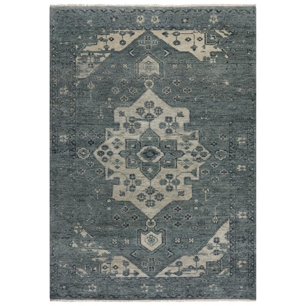 Alora Decor Abby 6' X 9' Traditional Blue/Blue Hand Knotted Area Rug