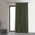 Hpd Half Price Drapes Signature Velvet Thermal Blackout Curtains For Living Room 120 Inch Long (1 Panel) Rod Pocket Insulated Blackout Curtains For Bedroom Window Curtains, 100W X 120L, Hunter Green