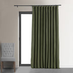 Hpd Half Price Drapes Signature Velvet Thermal Blackout Curtains For Living Room 120 Inch Long (1 Panel) Rod Pocket Insulated Blackout Curtains For Bedroom Window Curtains, 100W X 120L, Hunter Green