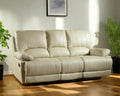 HomeRoots 89 Beige Faux Leather Sofa with Black Legs