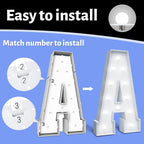4Ft Marquee Light Up Letters - Cool White Light Up Letters E With Fixed Water Bag, Party Decoration Large Marquee Light Up Lette