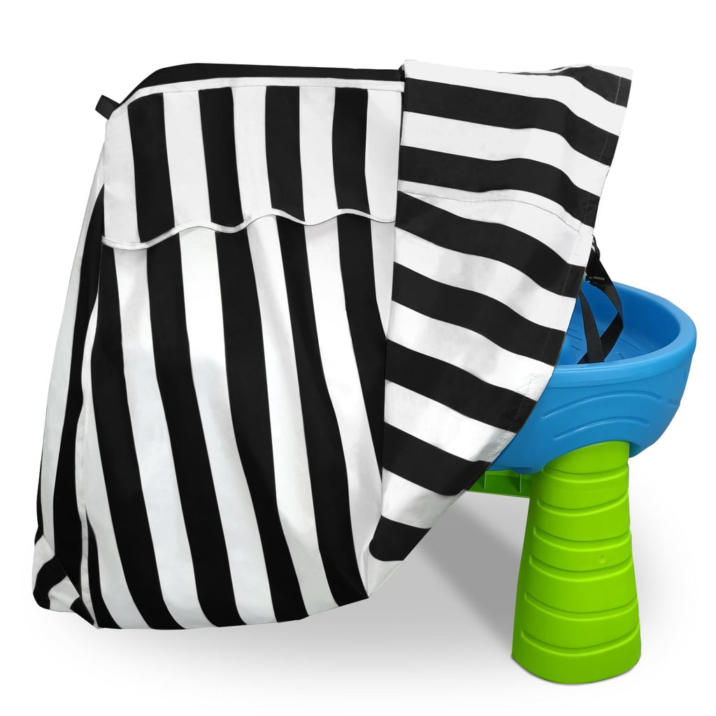 Akefit Kids Water Table Cover Fit Rain Showers Splash Pond Water Table, Waterproof Dustproof Outdoor Toys Cover For Water Table For Toddlers 1-3 - Black White (Cover Only)