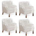Tudomro 4 Pcs Outdoor Plastic Chair Cover Waterproof Armchair Cover Clear Dust Proof Plastic Couch Cover For Furniture Sofa Chai