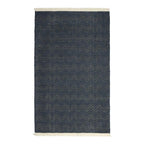 Kosas Home Miller 108 X 144 Herringbone Polypropylene Fabric Area Rug In Navy