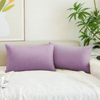 Quorgves Light Purple Pillow Covers 12X20 Inch Pack Of 2 Light Purple Throw Pillows For Couch Living Room Bed Bedroom Soft Velve
