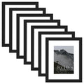 Picrit 8x10 Picture Frame Set of 7, Display 5 x 7 with Mat or 8 x 10 Without Mat, Photo Frames for Wall Mounting or Table Top Di