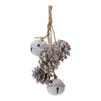 Melrose 87396 Bell And Pine Cone Ornament, 14-Inch Height, Iron And Cone