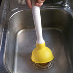 Coralpearl Drain Plunger, Small Hand Force Plumber Helper, Little 4 Inch Cup Clog Remover, Tiny Rubber Unclogger In 9'' Short Ha