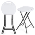 5Rcom Portable Stools Folding Lightweight Collapsible Stool 18 inch Set of 2 Plastic Foldable Fold up Round Stool for Adults wit