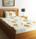 Home Sizzler 144Tc KidS LionS Haven Single Bedsheet With 1 Pillow Cover