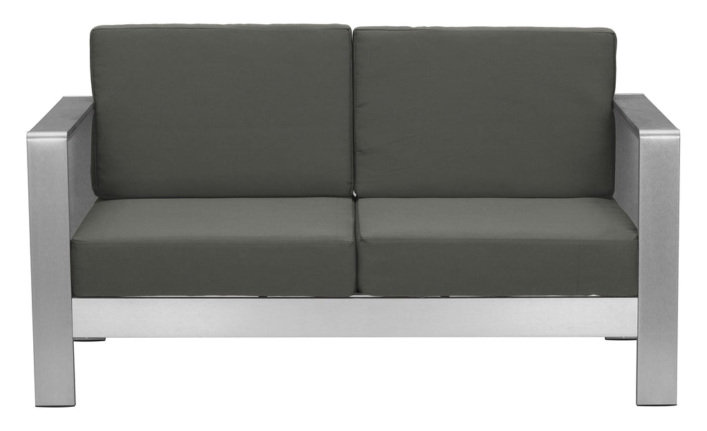 Zuo Modern - Cosmopolitan Sofa Gray - Modern - Seating - Aluminum, Foam, 100% Olefin - Outdoor - 30.7in Height