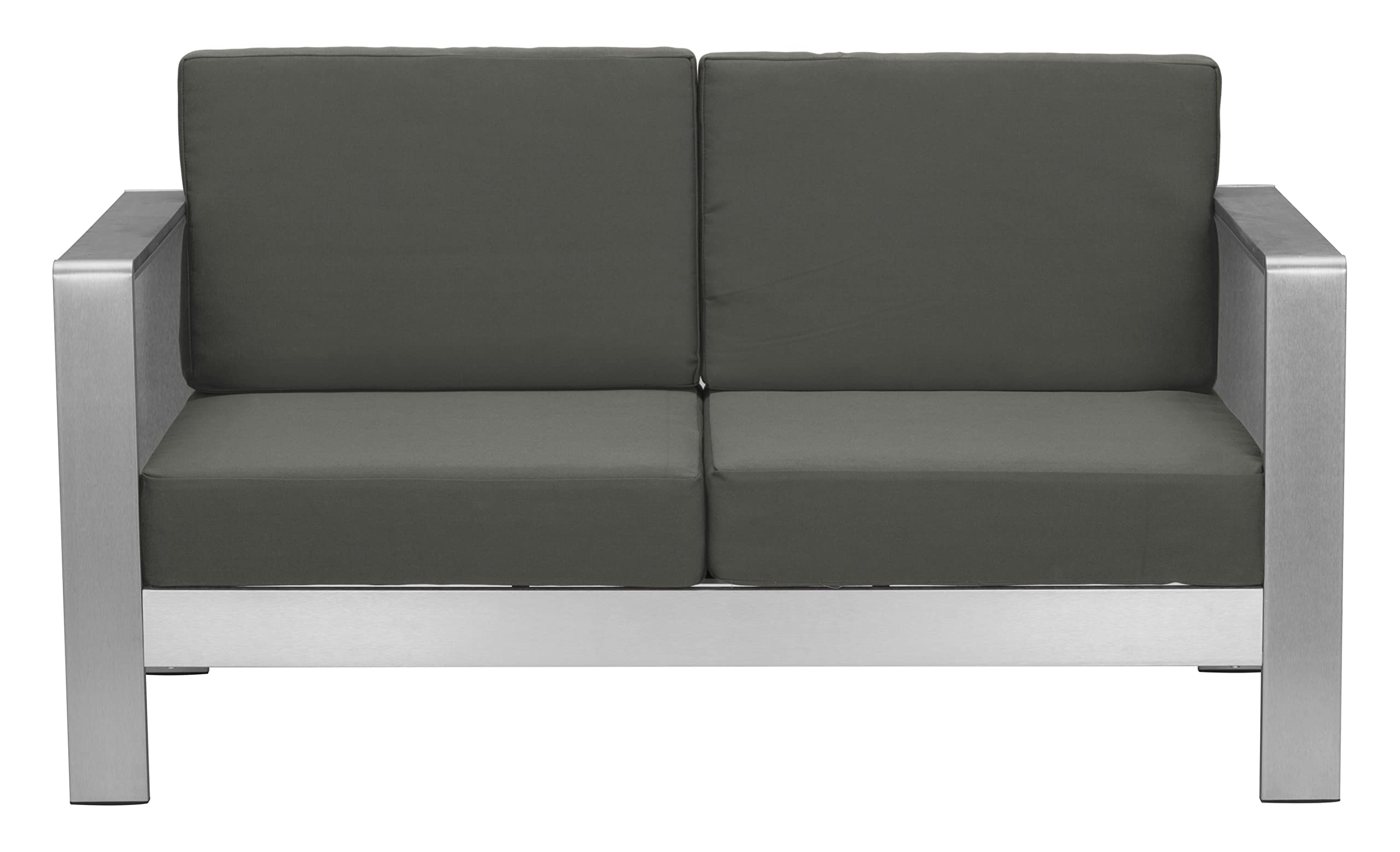 Zuo Modern - Cosmopolitan Sofa Gray - Modern - Seating - Aluminum, Foam, 100% Olefin - Outdoor - 30.7in Height