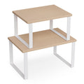 Cabinet Organizer Shelf, Stackable & Expandable Set of 2 Kitchen Shelves