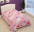 Sky Tex Peach Color 3D Prints Candy Printed 280 Tc Glace Cotton Single Bed Ac Reversible Comforter