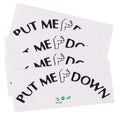 Framendino, 4 Pack Funny Reminder Decoration Put Me Down Toilet Seat Decal Sticker for Bathroom Black