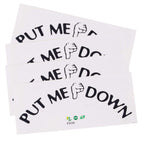 Framendino, 4 Pack Funny Reminder Decoration Put Me Down Toilet Seat Decal Sticker for Bathroom Black