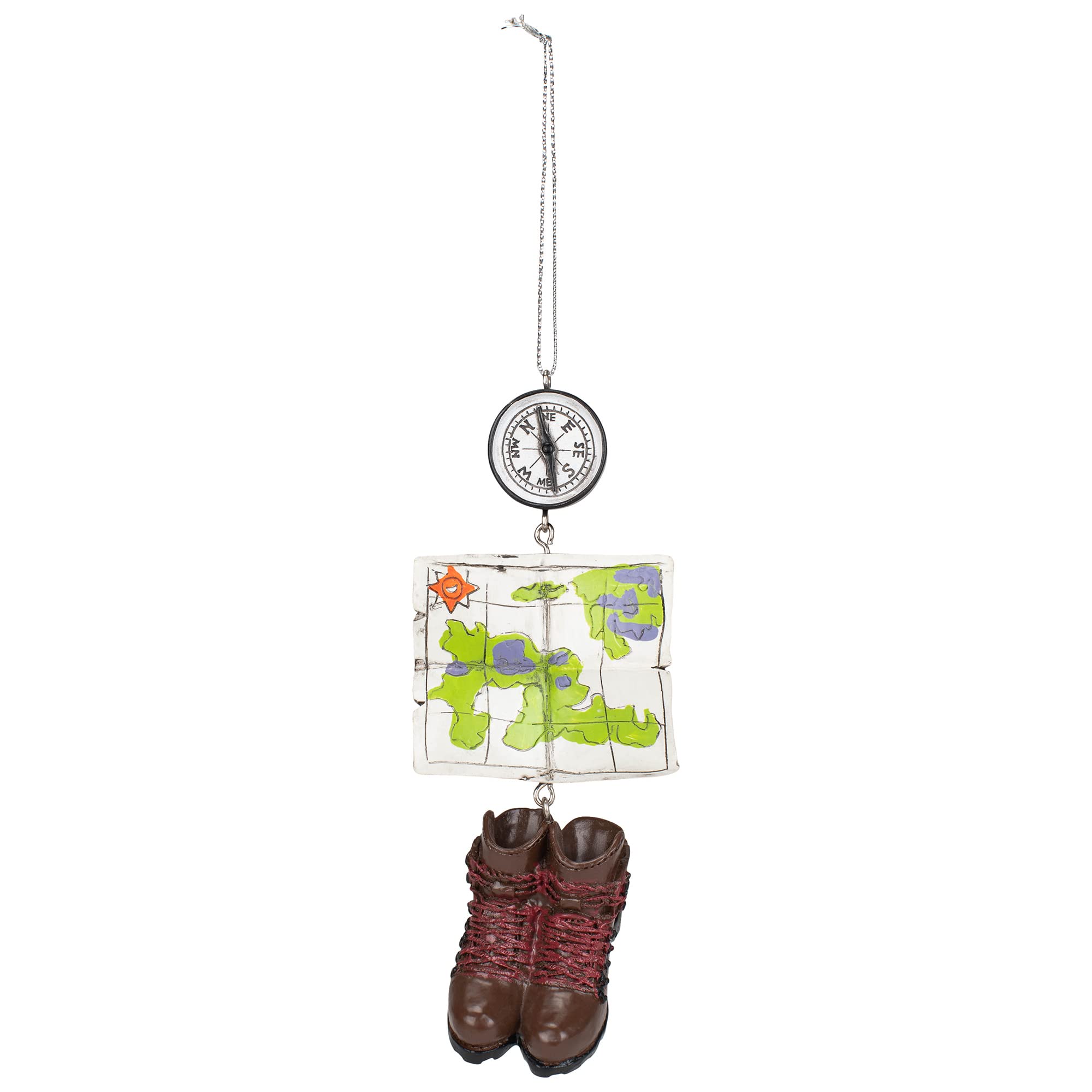 Ganz Hiking Dangle Christmas Tree Ornament 4.7 Inch Multicolor