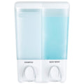 Better Living Products Clear Choice Shower Dispenser 2, Shampoo and Soap Dispenser, 2 x 14.2 fl. oz. White, 5.13 x 3.5 x 7.5
